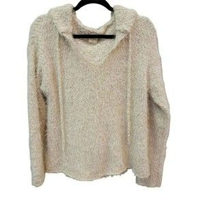 By Together Oversized Fuzzy Sweater Hooded Size M